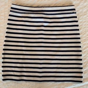 Wilfred Free Navy and White Stripped Mini Skirt